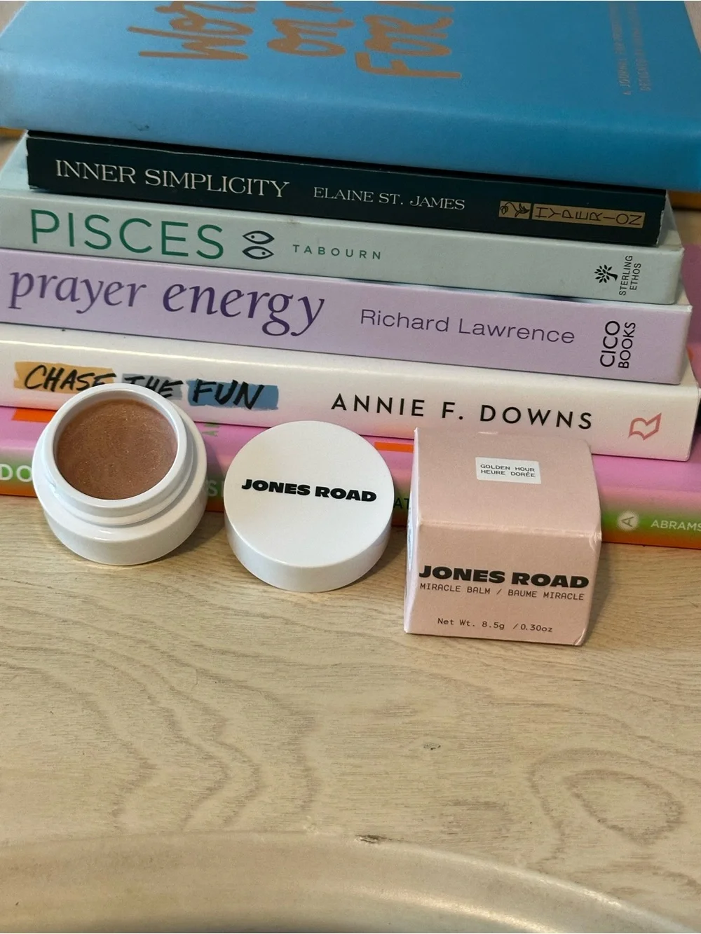 Jones Road Golden Hour Cream Highlighter — Warm Peach Beige